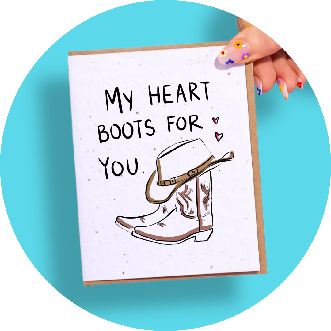 My Heart Boots for You Card