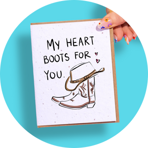 My Heart Boots for You Card