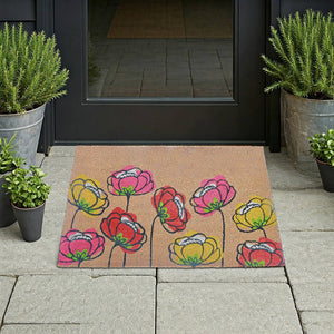 Coir Door Mat - Spring Flowers