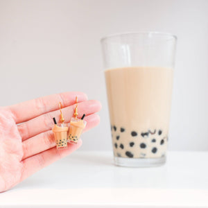 Bubble Tea Dangle Earrings