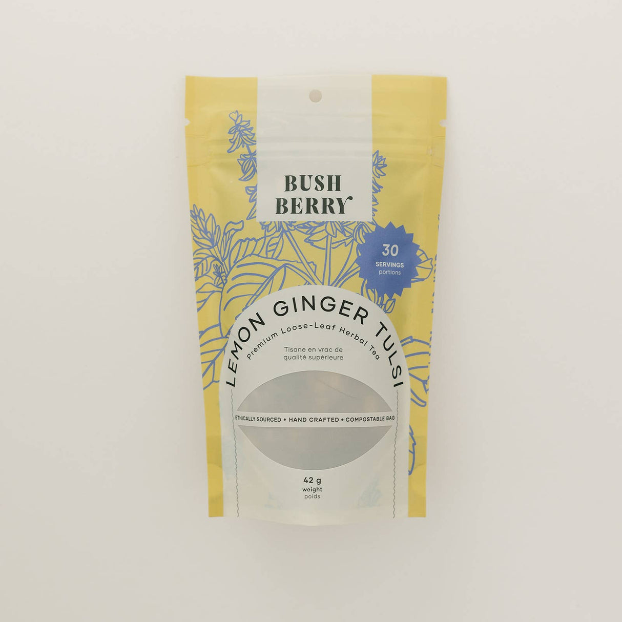 Organic Lemon Ginger Tulsi Loose Leaf Tea