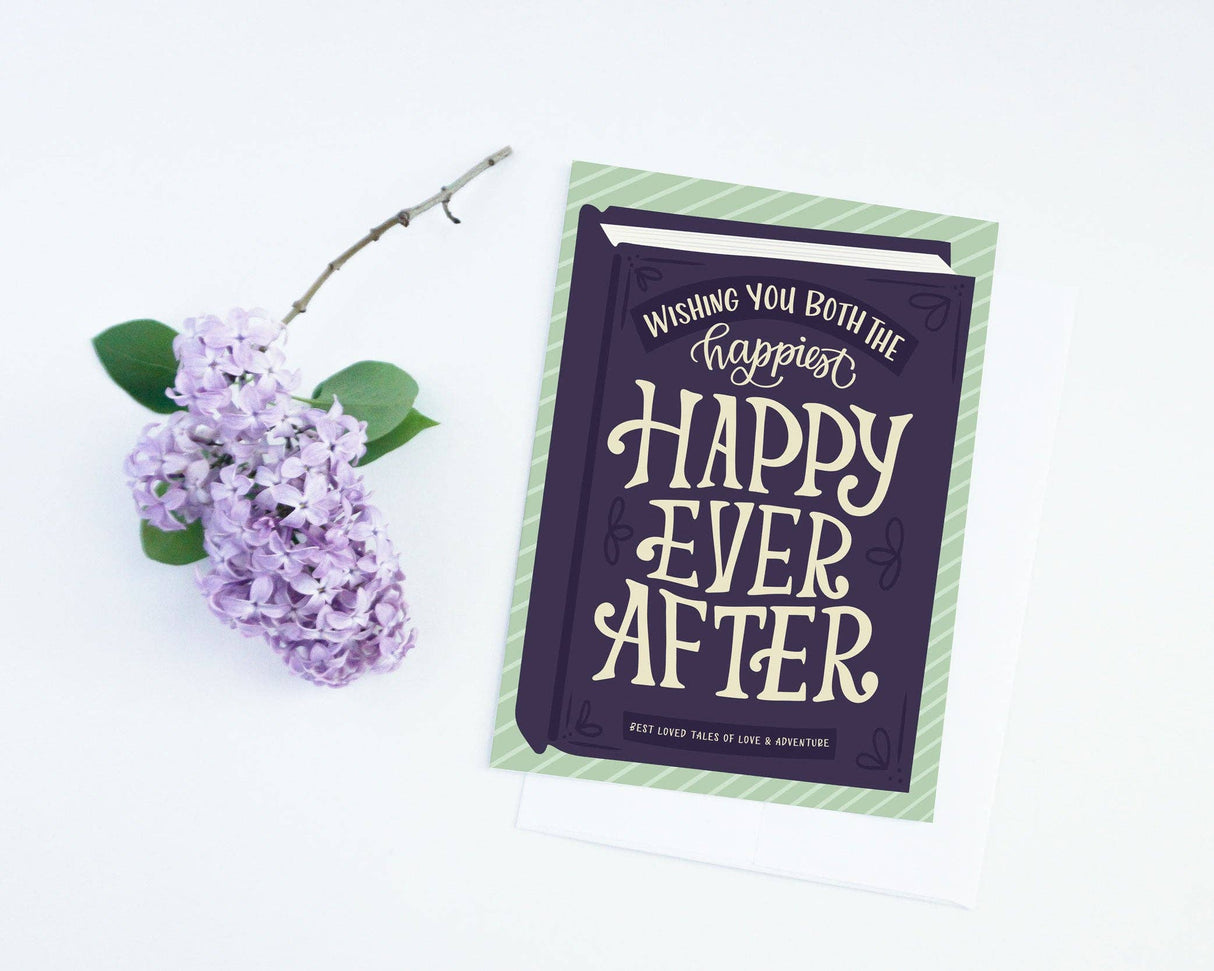 Wishing you both the Happiest of Happy Ever Afters Book Lover Wedding Card