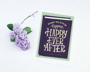 Wishing you both the Happiest of Happy Ever Afters Book Lover Wedding Card