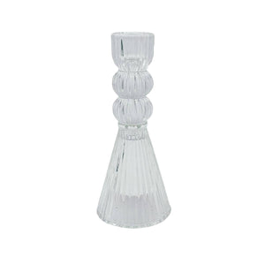 Clear Glass Taper Candle Holder
