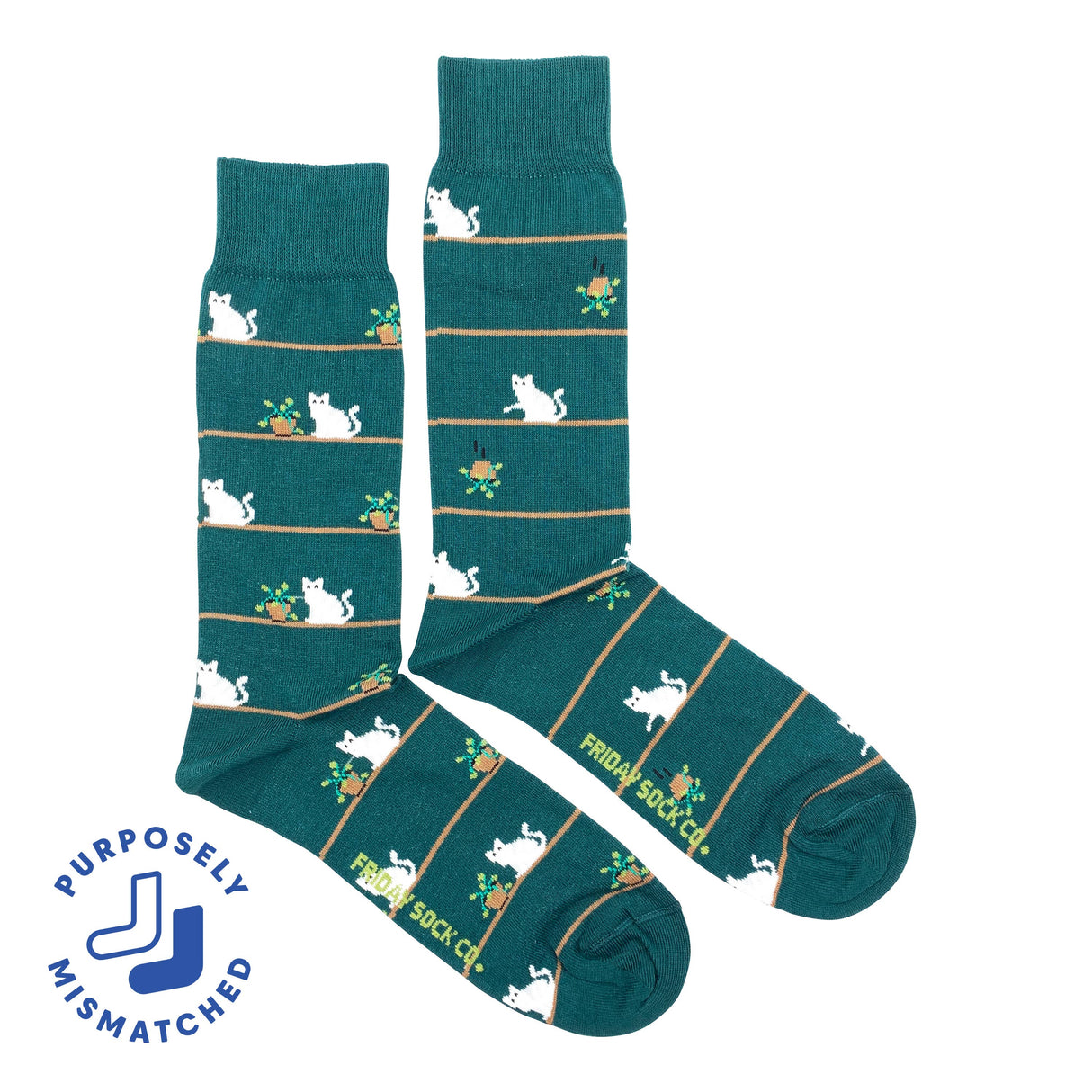 Men's Cat & Plant Socks