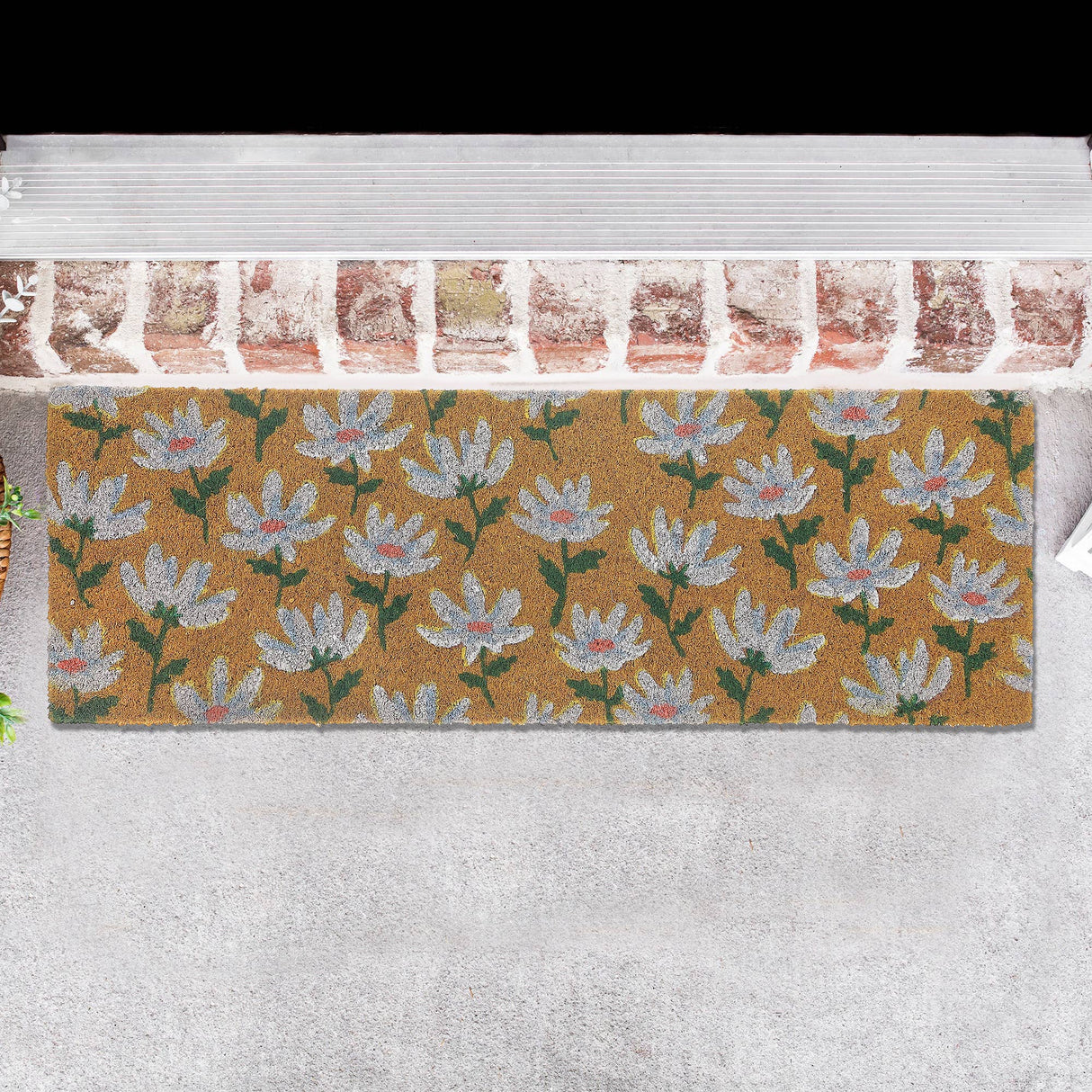 Coir Door Mat Shasta Daisy