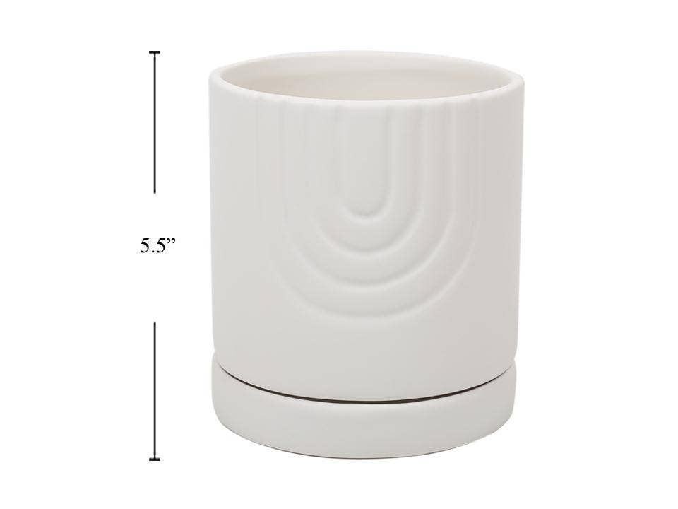 Laken Ceramic Planter with Saucer
