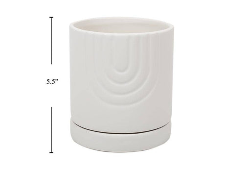 Laken Ceramic Planter with Saucer