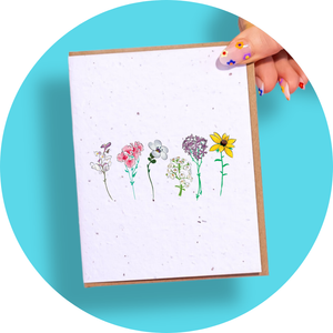 Flower Stems - Greeting Card