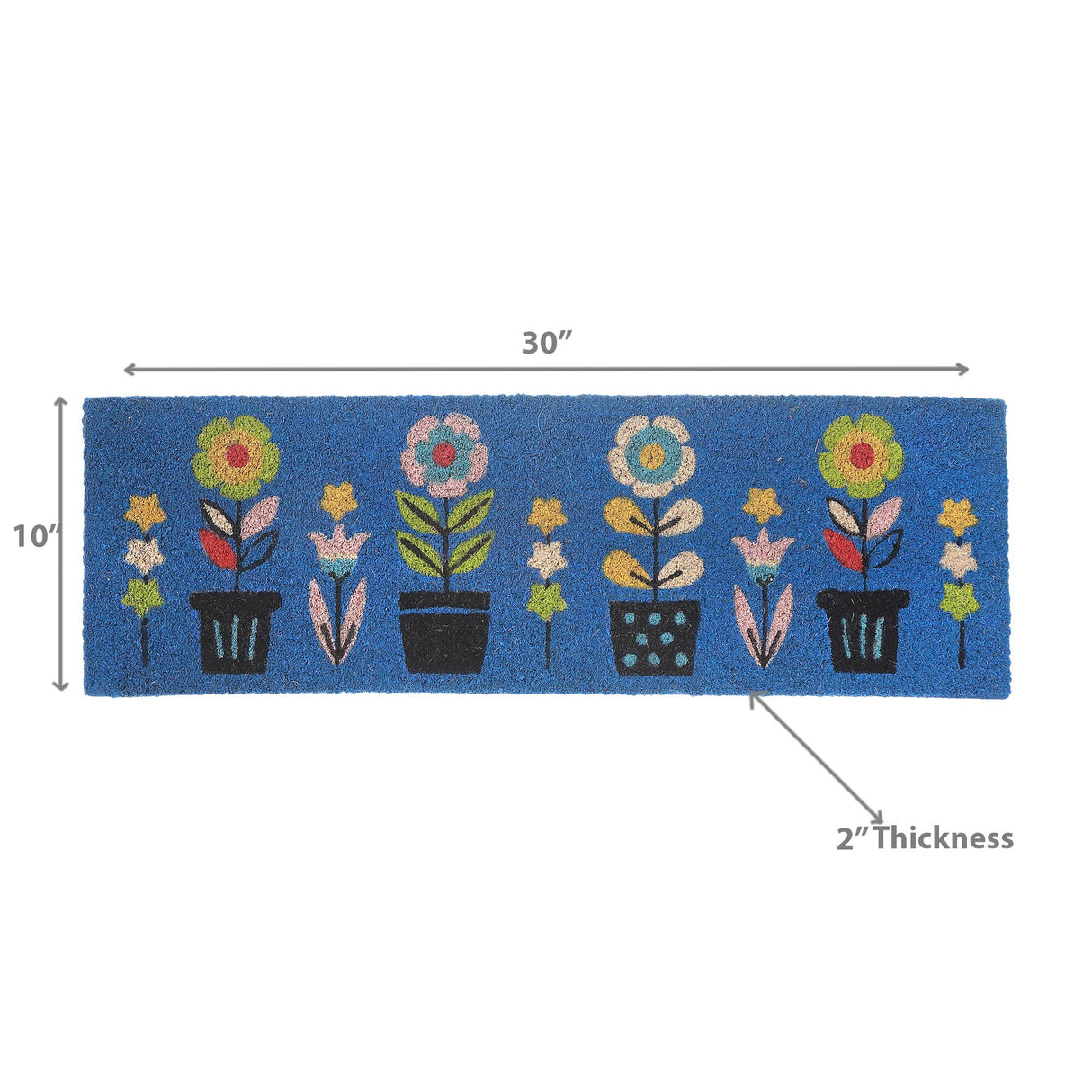 Coir Door Mat - Triple Florals