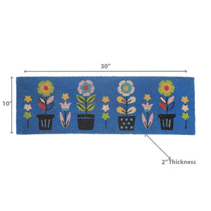 Coir Door Mat - Triple Florals