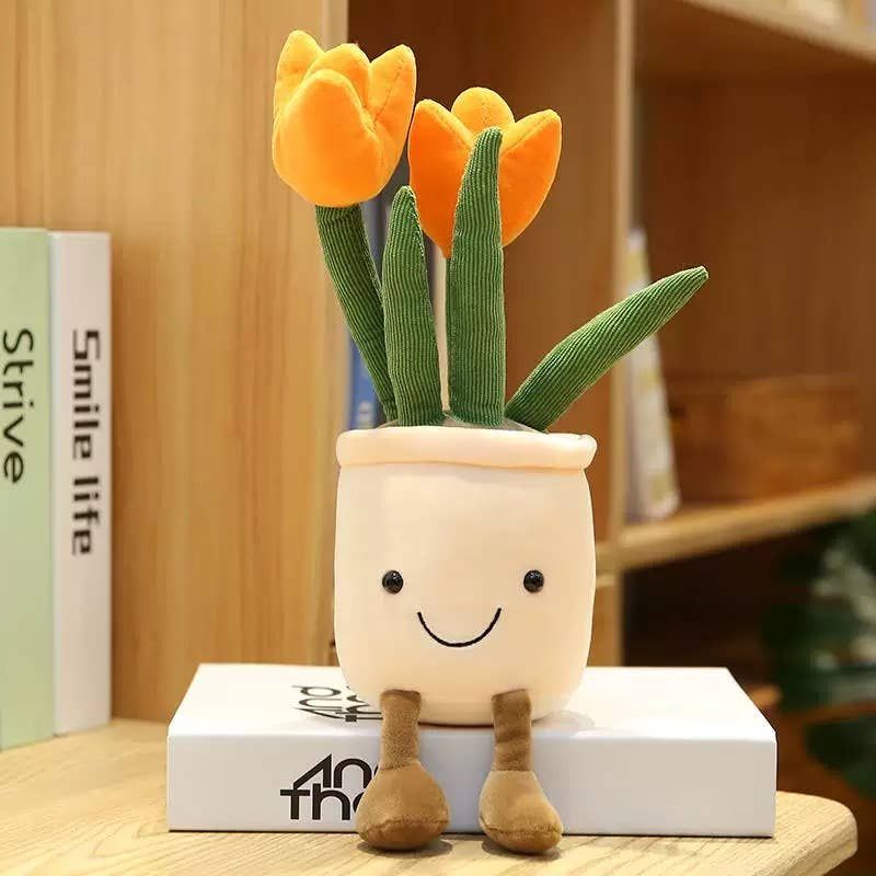 12” Flower Shaped Plush - Tulip
