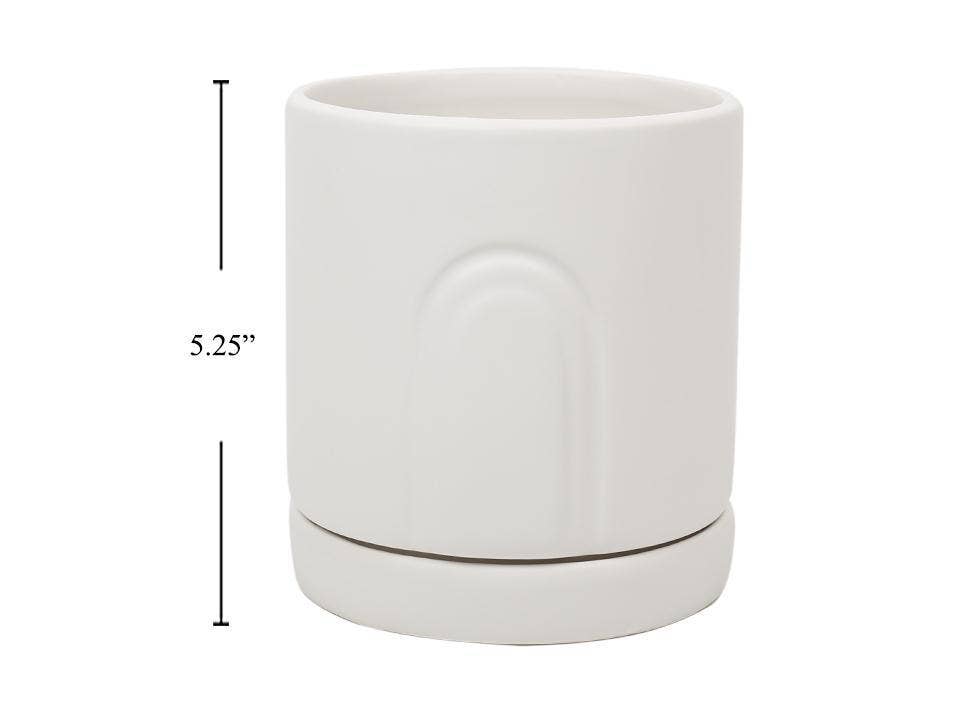 Laken Ceramic Planter with Saucer