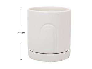 Laken Ceramic Planter with Saucer