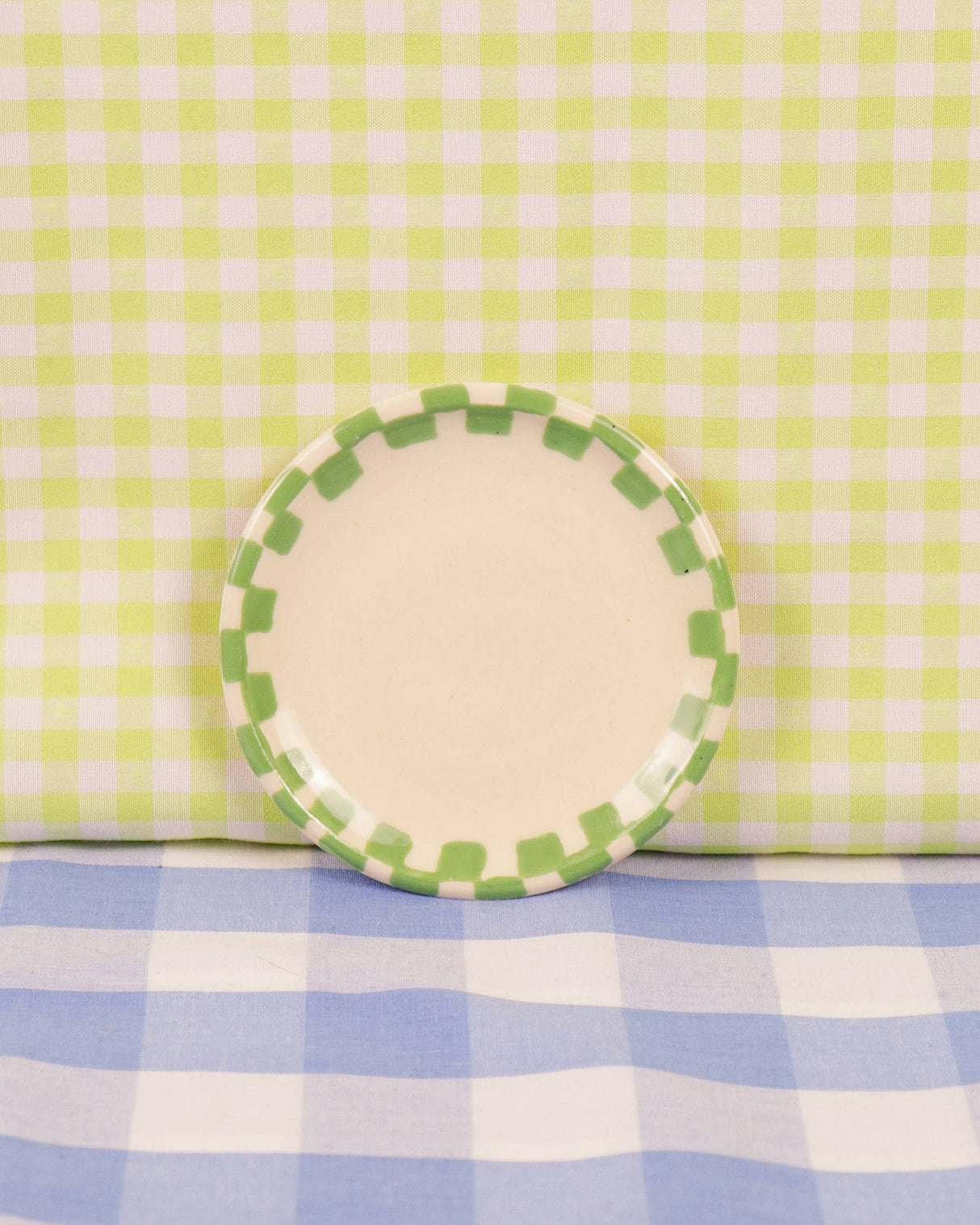 Ceramic Mini Checkerboard Ring Dish