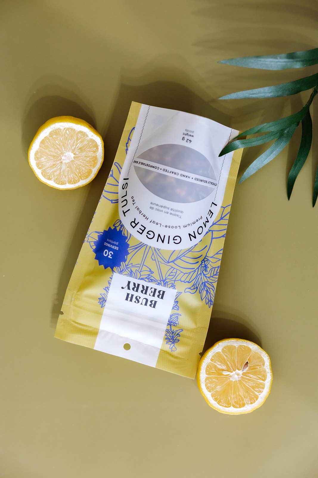 Organic Lemon Ginger Tulsi Loose Leaf Tea