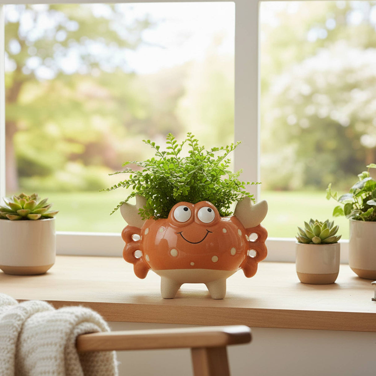Crab Ceramic Planter