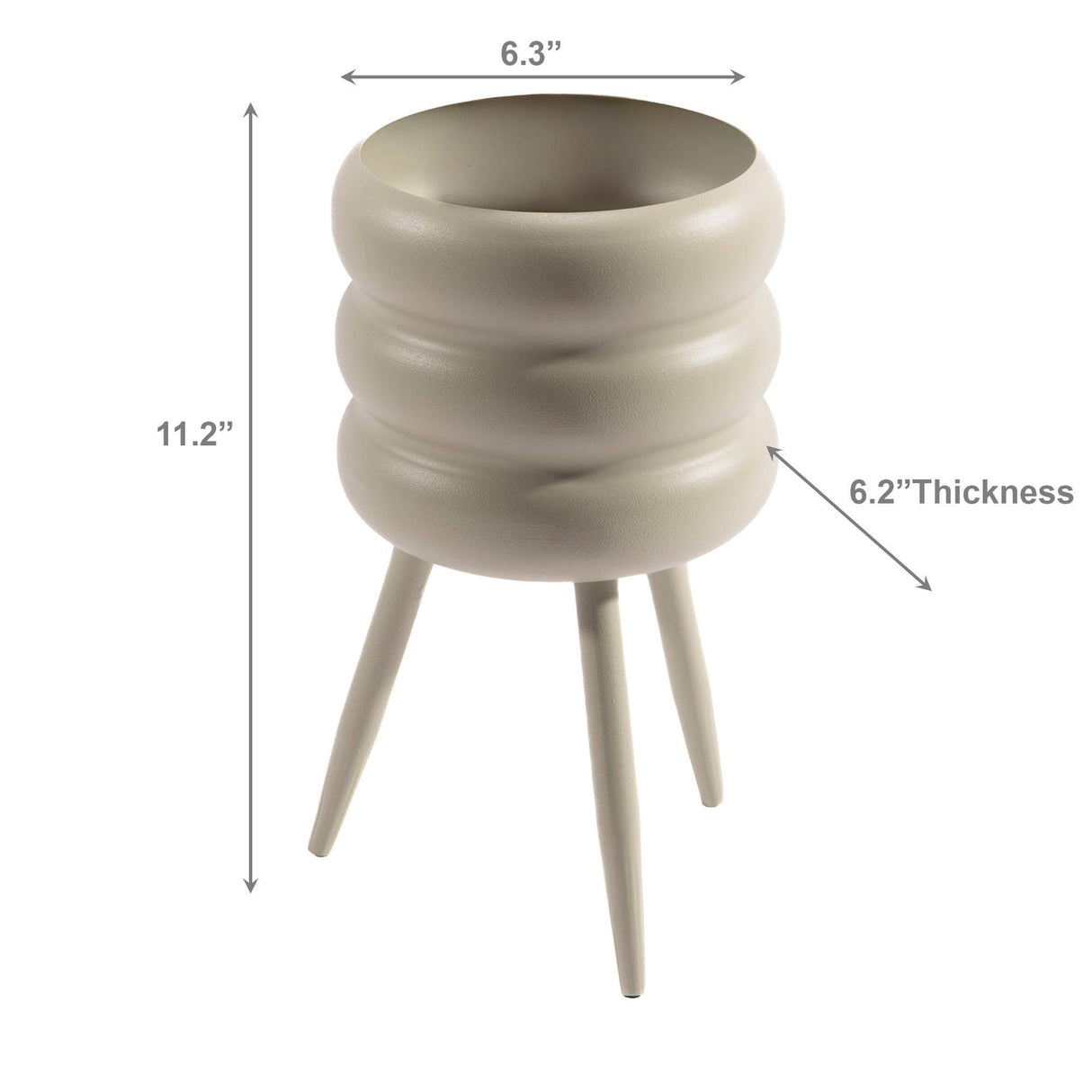 Round Metal Bubble Planter with Legs