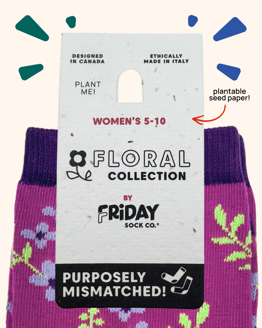 Women's Pink Stripes Crew Socks