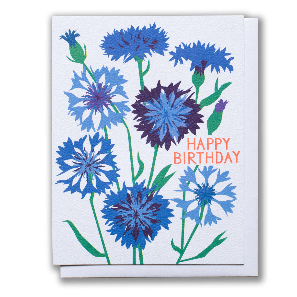 Bachelor's Buttons Birthday Note Card