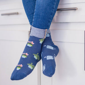 Women's Plant & Watering Can Socks