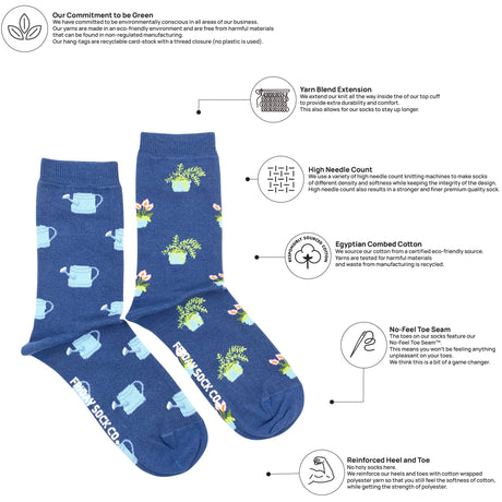 Women's Plant & Watering Can Socks