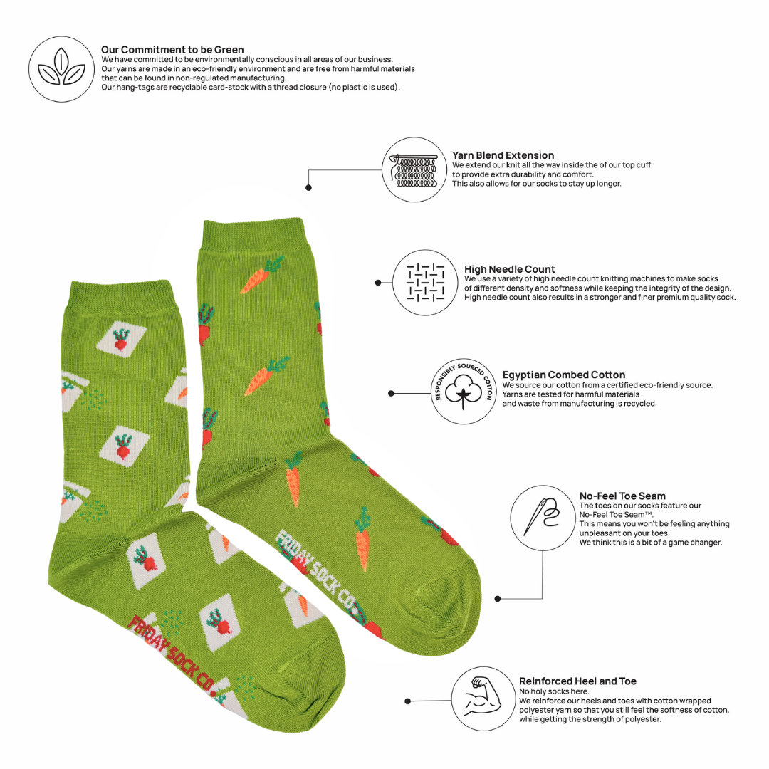 Women's Veggie & Seeds Crew Socks