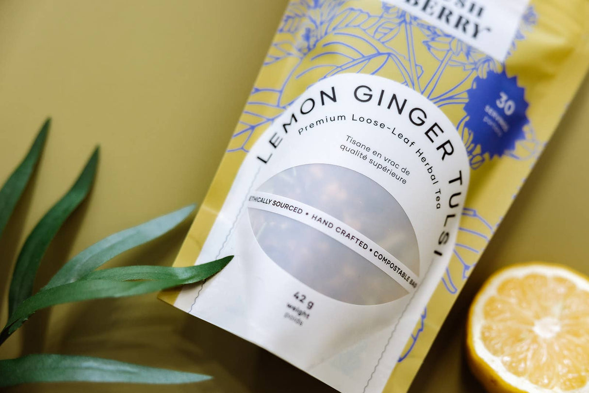 Organic Lemon Ginger Tulsi Loose Leaf Tea
