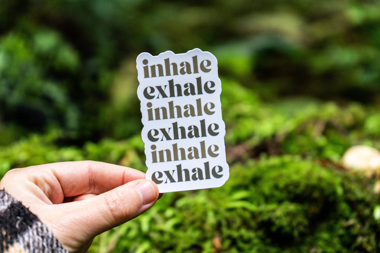 Inhale Exhale Sticker