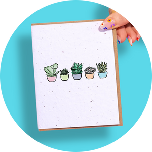 Succulents - Greeting Card