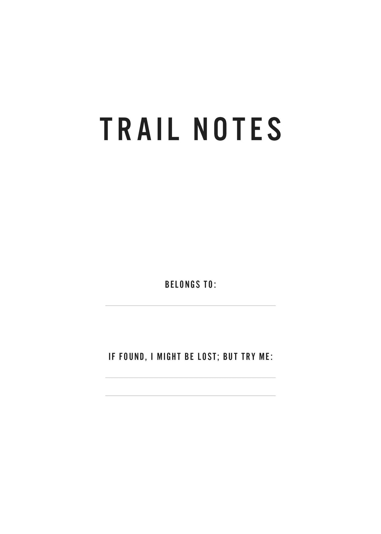 Trail Notes