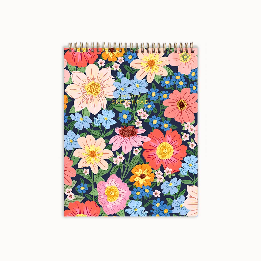 Dahlia Dance Sketchpad | Spiral Blank Notebook