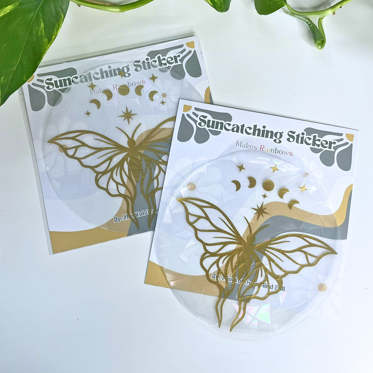 Celestial Moth Suncatcher Sticker