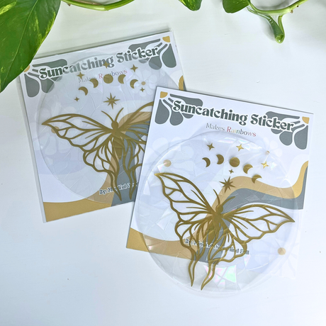 Celestial Moth Suncatcher Sticker