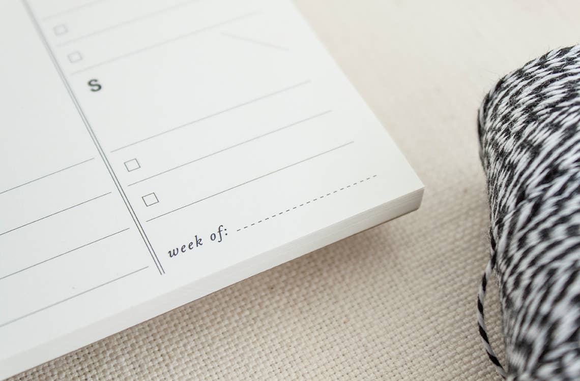 Weekly Planner Paper Notepad