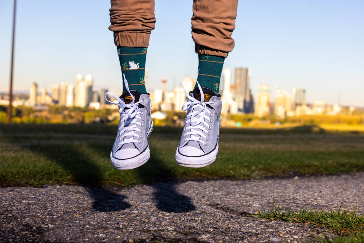 Men's Cat & Plant Socks