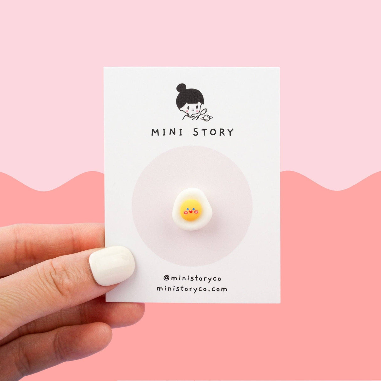 Tiny Fried Egg Pin