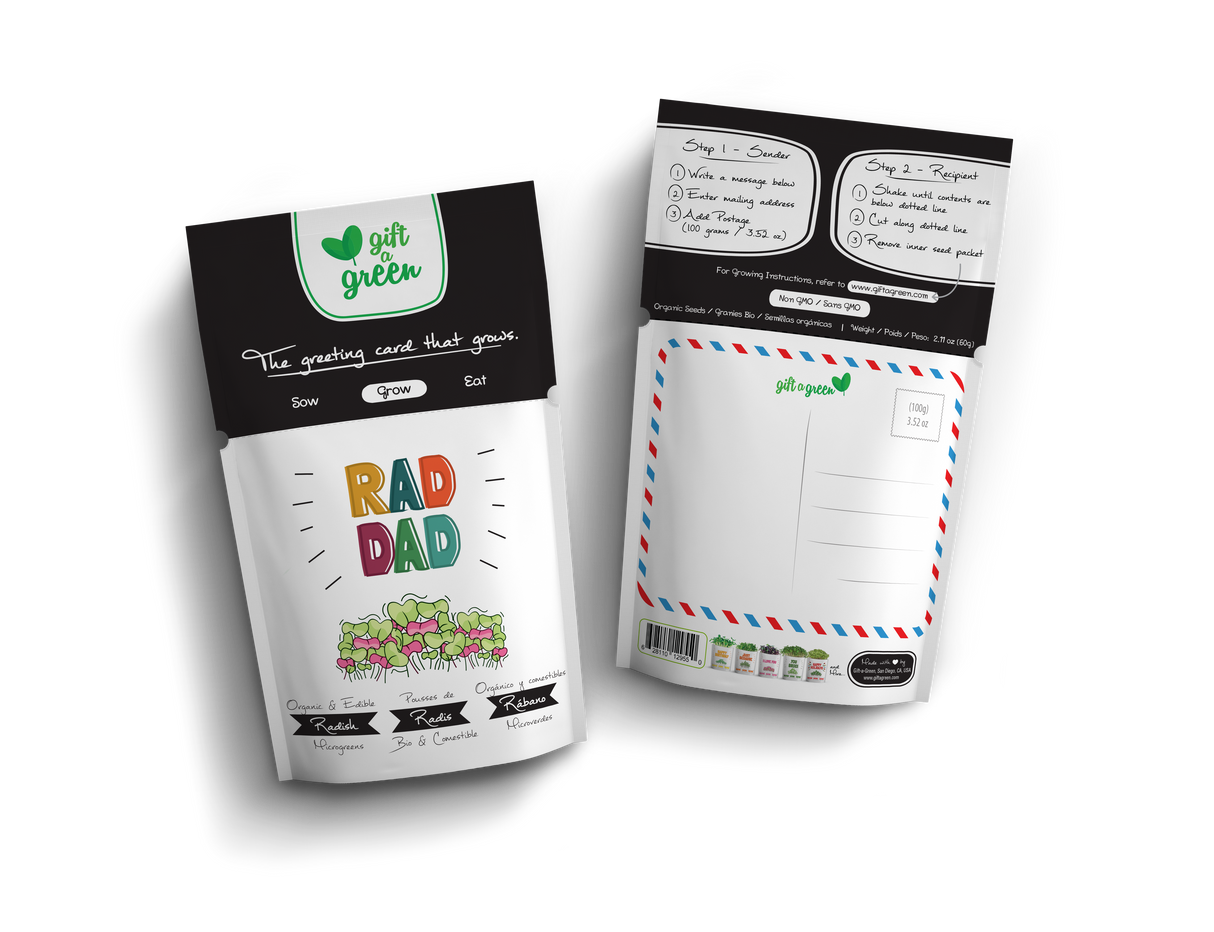 Rad Dad Organic Microgreens Grow Card