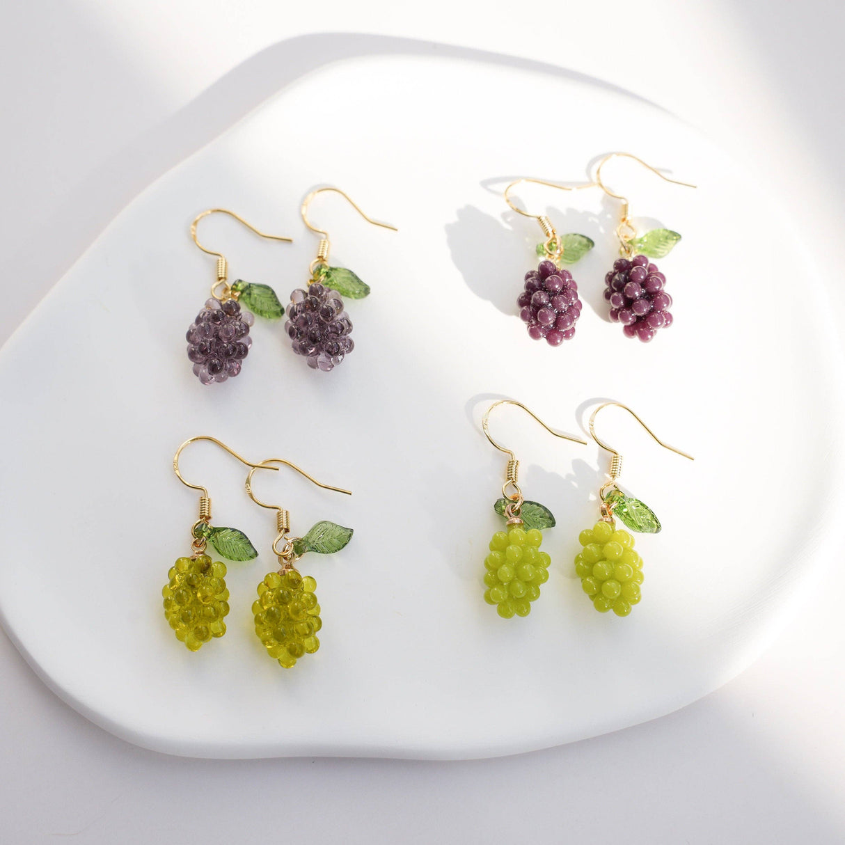 Grape Dangle Earrings