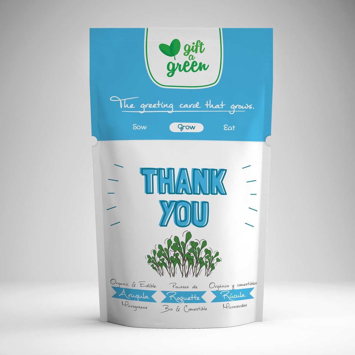 Thank You Organic Microgreens Grow Card