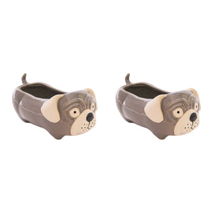 Dog Ceramic Planter