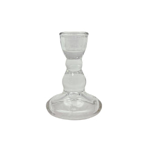 Clear Glass Taper Candle Holder
