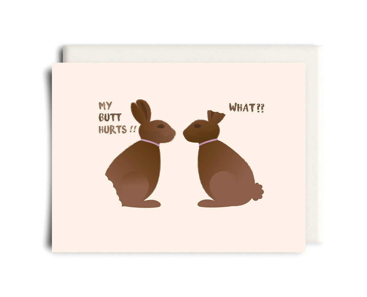 Chocolate Bunnies Easter Greeting Card