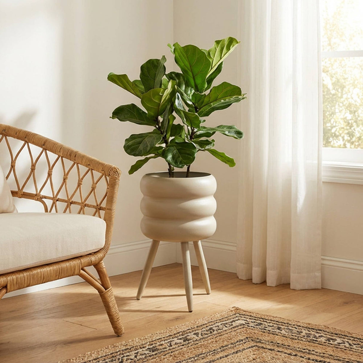 Round Metal Bubble Planter with Legs