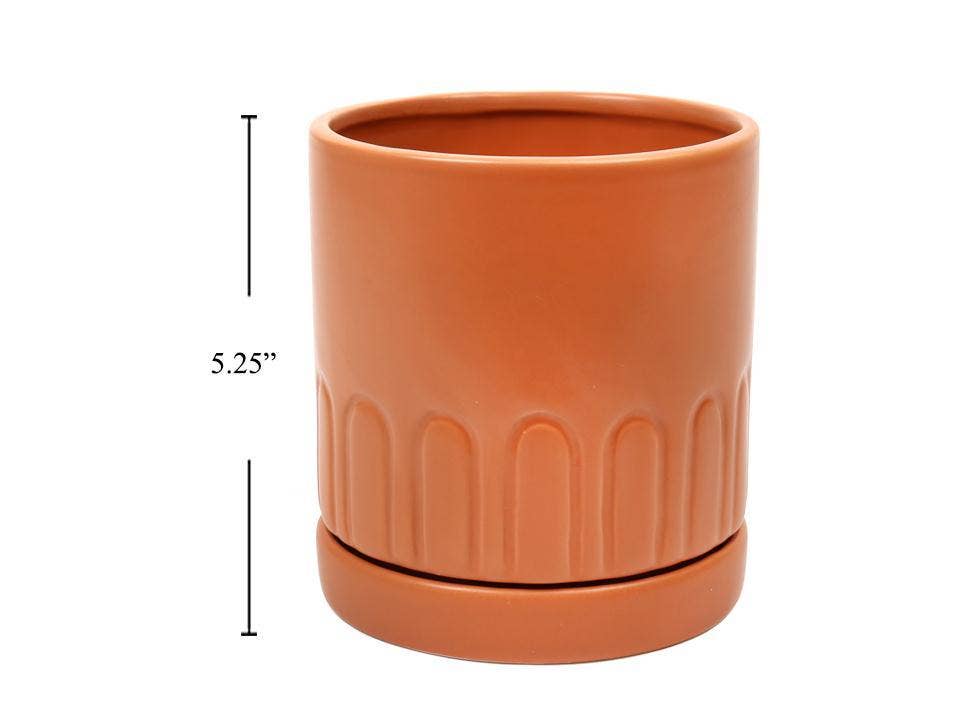 Laken Ceramic Planter with Saucer
