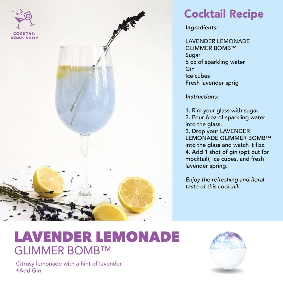 LAVENDER LEMONADE Cocktail Bomb