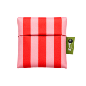 Pink & Red Stripes Foldable Nylon Tote