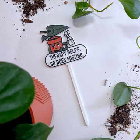 Therapy Helps. So Does Misting Plant Tag