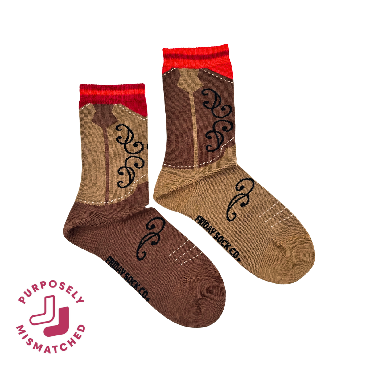Women's Cowboy Boot  Crew Socks