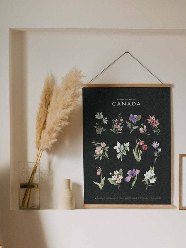 Official Flowers of Canada Art Print